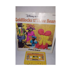 Rare 1980's Fisher Price Goldilocks Three Bears Golden Book On Tape  Disney